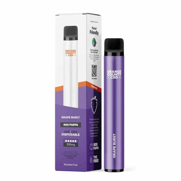 Orange County Vape pen GRAPE BURST disposable 500mg